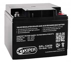 Аккумуляторная батарея 12V/45Ah Kiper GPL-12450; 196x170x165 (ШхВхГ)-Kiper (Китай)