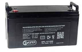 Аккумуляторная батарея 12V/120Ah Kiper GPL-121200; 406x236x173 (ШхВхГ)-Kiper (Китай)