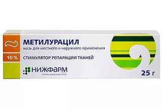 Метилурацил мазь для местного применения 10%, 25 г в тубе (Нижфарм ОАО)