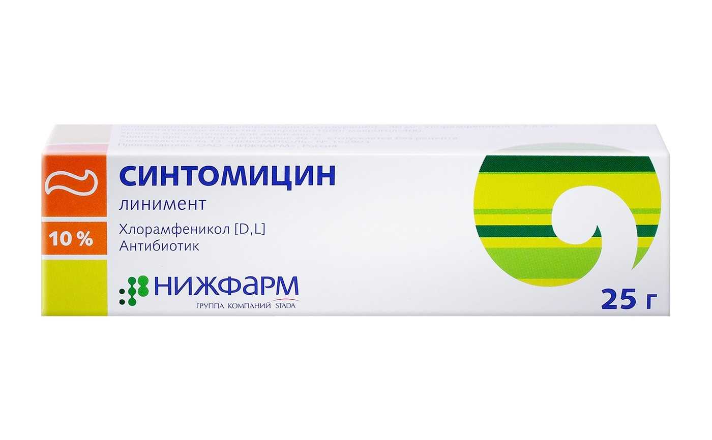 Синтомицин линимент 10%, 25 г в тубе (Нижфарм ОАО)