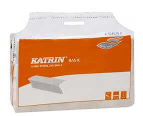 Полотенца бумажные листовые Katrin Basic ZZ, V-сложения, двухслойные, Metsa Tissue (Польша) 