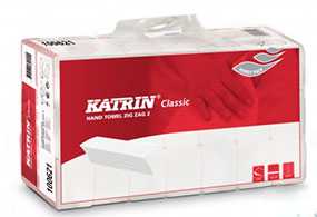 Полотенца бумажные листовые Katrin Classic ZZ, V-сложения, двухслойные, Metsa Tissue (Польша) 