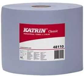 Протирочная бумага Katrin Classic XL2 с повышенной впитывающей способностью, голубая, ширина 22 см, Metsa Tissue (Германия) 