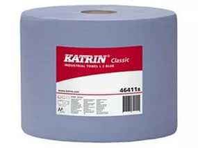 Протирочная бумага Katrin Classic L2 с повышенной впитывающей способностью, голубая, ширина 22 см, Metsa Tissue (Германия) 