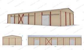 Ангар (34x12x6,4 м) из металлокаркасов (холодильная камера) - ПУХОВИЧИМЕТАЛЛСТРОЙ (Беларусь)