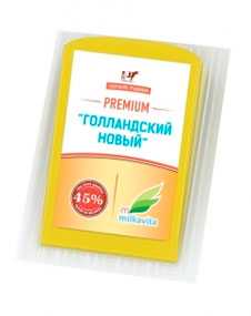 Сыр полутвердый 'Голландский новый' м.д.ж. 45% 