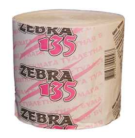 Бумага туалетная Zebra 135 (вторсырье) - ПОЛОЦКАЯ БУМАЖНАЯ КОМПАНИЯ