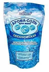 Арома-Соль для ванн Океаническая с экстрактом морской водоросли ламинарии и эфирным маслом лимона - БЕЛИТА