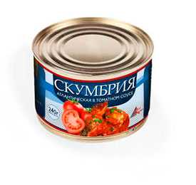Скумбрия атлантическая КРЕОН в томатном соусе, 240 гр - БАЛТФИШТРЕЙД