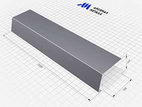 Карнизная планка (100х69х2000 мм) - АРСЕНАЛМЕТАЛЛ