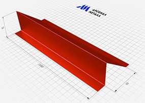Планка снегодержателя (95х65х2000 мм) - АРСЕНАЛМЕТАЛЛ