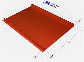 Фальцевая кровля самозащелкивающаяся (ширина=485 мм, ширина ребра фальца=25 мм) - АРСЕНАЛМЕТАЛЛ