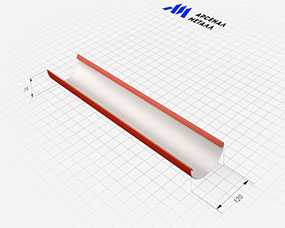Желоб L-1.25 (75х120х1250 мм) - АРСЕНАЛМЕТАЛЛ