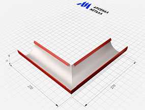 Угол желоба (круглое сечение) - АРСЕНАЛМЕТАЛЛ
