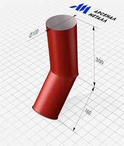 Отмет (круглое сечение, d=100 мм) - АРСЕНАЛМЕТАЛЛ
