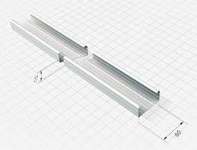 Профиль потолочный ПЛ 60-27 (60х27х3000 мм, толщина=0,5 мм) - АРСЕНАЛМЕТАЛЛ
