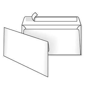 Конверт E65 (110х220 мм), 1+0, силиконовый клапан - БУМАЖНАЯ ФАБРИКА ГОЗНАКА