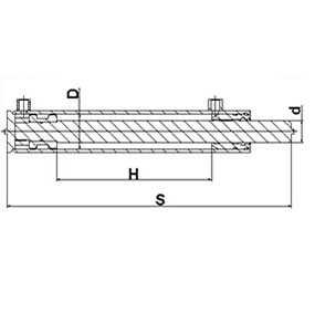 Гидроцилиндр поршневой ЦГ 63.45.H.S – 22 (d гильзы=63 мм, d штока=45мм) – МЕХПРОФИЛЬ