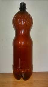 Бутылка ПЭТ 1,5л коричневая в комплекте с пробкой 