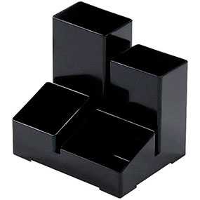 Настольная подставка Юниор, черный цвет, 10.2 х 10.8 х 8 см - Стамм