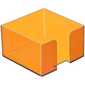 Бокс для бумажного блока 90×90×50 мм, тонированный, манго - Стамм