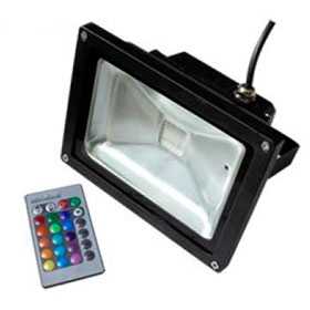 Прожектор светодиодный с пультом BR-FL-20W-RGB IR24B (Black, AC220V) - Arlight