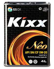 Масло моторное синтетическое KIXX NEO API SN/CF 0W-20, 4 л - ЛЛК-Интернешнл