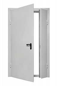 Дверь наружная стальная глухая (ДНСГ) двустворчатая, размер 2,1 ×1,2 м - Эрис УЧПП

