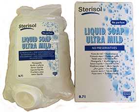 Мыло жидкое Стеризол, пластиковый пакет (одноразового использования) с клапаном 0,7 л - Sterisol