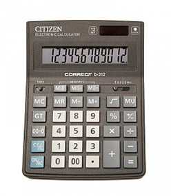 Калькулятор CITIZEN Correct D-316 черный 16-разр