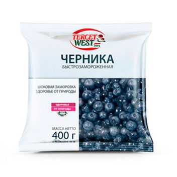 Ягода черника быстрозамороженная Масса 400г

