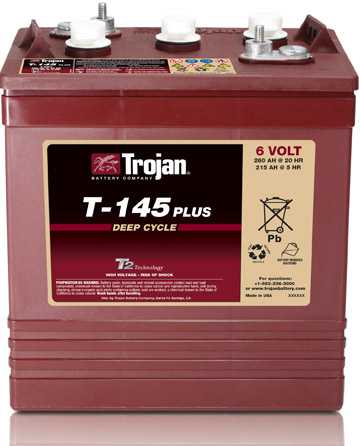 Аккумуляторная батарея тяговая Trojan T-145+ 6V/260Ah
