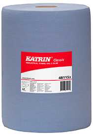 Протирочная бумага с повышенной впитывающей способностью Katrin Classic XXL2, голубая, ширина 38см