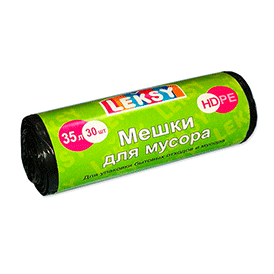 Мешки для мусора HDPE 35л. (25 шт.\рул.) черные