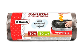 Мешки мусорные в рулоне ТМ Komfi 30л 20 шт