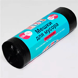  Мешки для мусора LDPE 120л. (10 шт.\рул.) 45 мкм черные