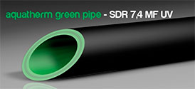 Трубы для питьевое водоснабжение и отопление green system SDR 7,4 MF UV 