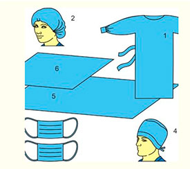 Комплект одежды хирургической одноразовый стерильный №2