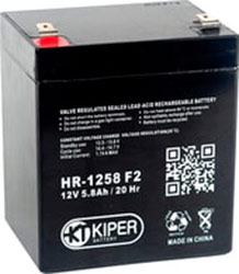 Аккумулятор для ИБП Kiper HR-1258 F2 (12В/5.8 А·ч)