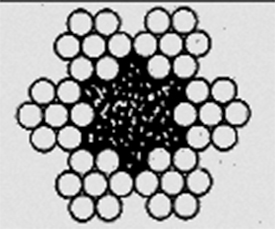 Канат двойной свивки типа ЛК–0 конструкции 6х7(1+6)+1о.с ГОСТ 3069–80