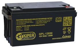 Аккумулятор для ИБП Kiper GPL-12650 (12В/65 А·ч) 