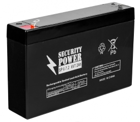 Аккумулятор для ИБП Security Power SP 6-7.2 F1 (6В/7.2 А·ч)