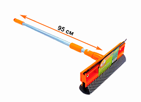 Щетка для мытья окон с телескопической ручкой 95см Умничка