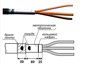 Концевые муфты для кабелей на 1кВ марки ВБбШв (наружной установки)