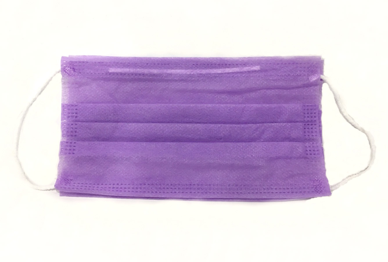 Маски одноразовые трехслойные фиолетовые (50 шт/упак)