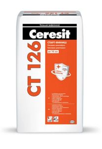 Шпатлевка Ceresit СТ126 гипсовая В ПМ 1СС (полимерминеральная, белая) (20 кг)