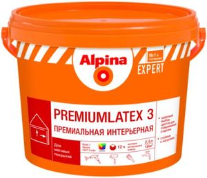 Краска ВД-АК Alpina EXPERT Premiumlatex 3 База 3 (прозрачная) 9,4 л / 14,9 кг