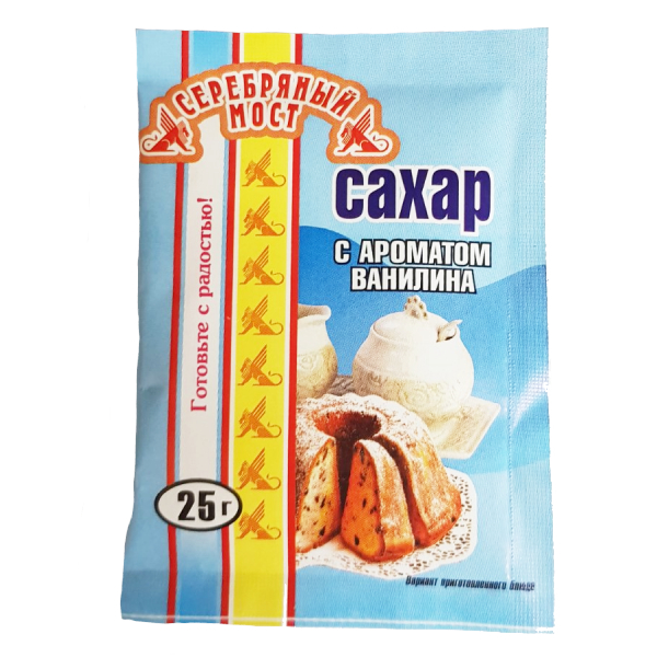 Сахар с ароматом ванилина 25 г, 1 кг
