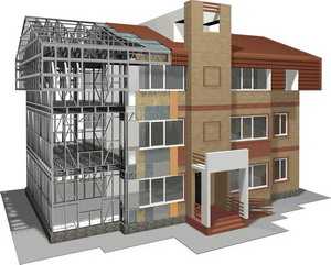 Строительство дома из металлокаркаса на основе легких стальных тонкостенных конструкций (ЛСТК)
