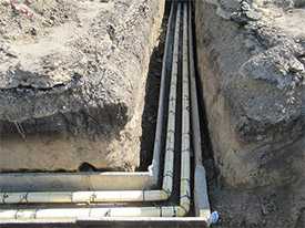 Укладка (прокладка) трубопровода водоснабжения частных домов от центрального водопровода